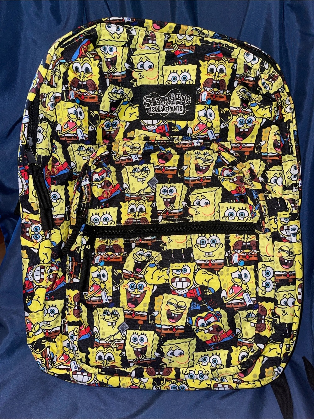 SpongeBob SquarePants Multi-Expression Yellow & Black Backpack